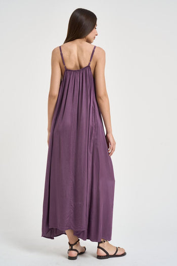 Abito donna lungo viola - 7