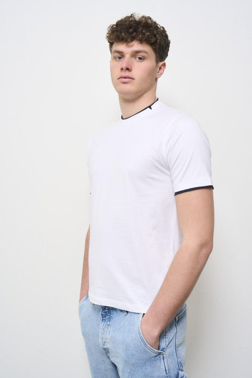 T-shirt uomo girocollo bianca - 2