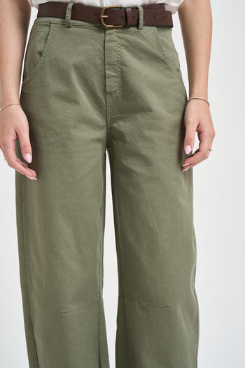 Pantalone donna balloon verde - 4