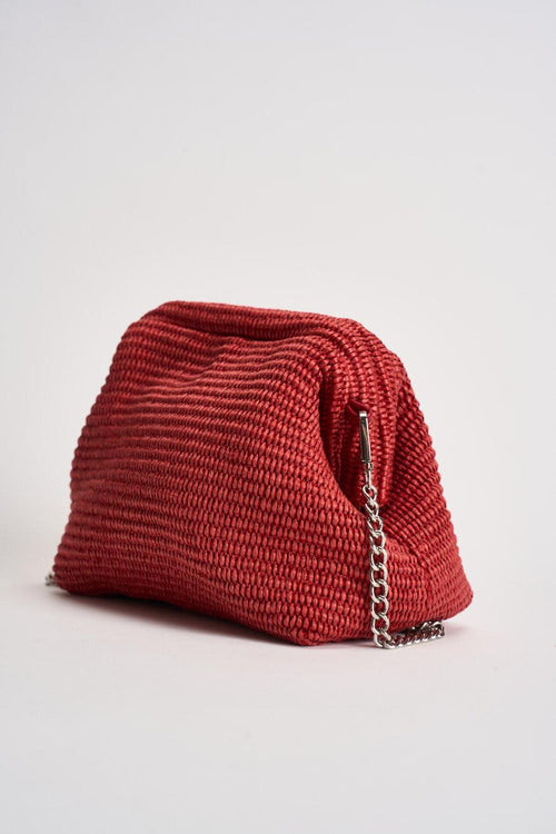 Borsa donna in rafia rossa - 2