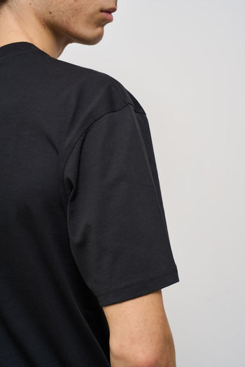 T-shirt uomo girocollo nera - 4