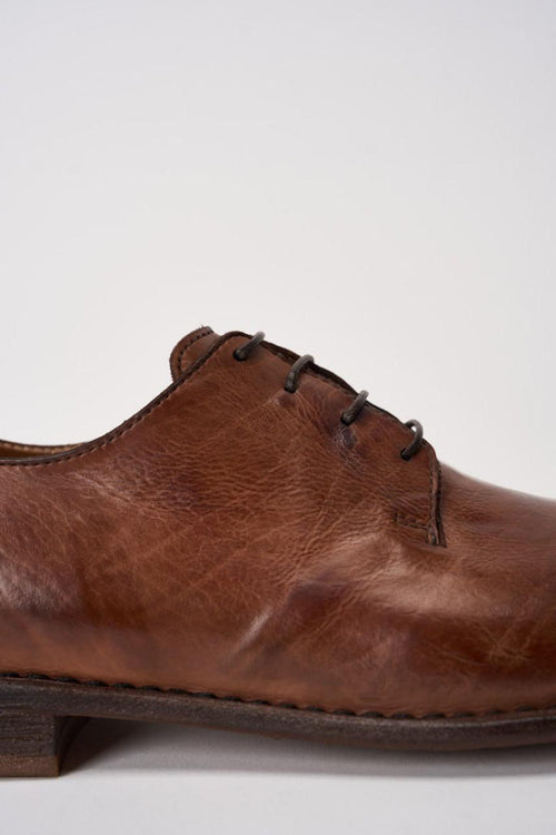 Stringata uomo marrone in pelle - 2