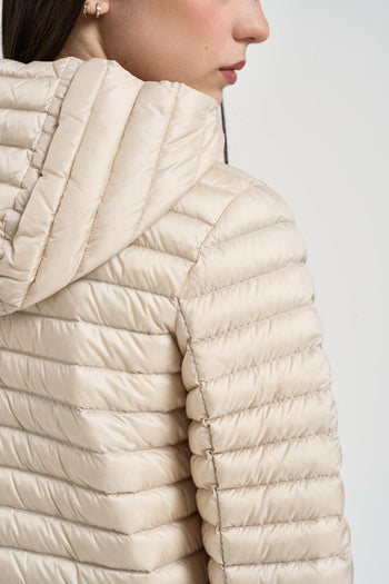 Piumino donna manica 3/4 beige - 5