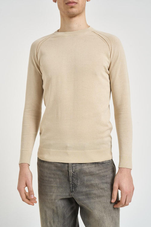 Maglia uomo girocollo beige