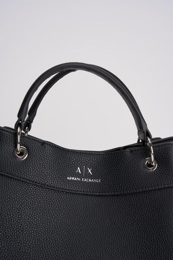 Borsa donna shopper nera - 4