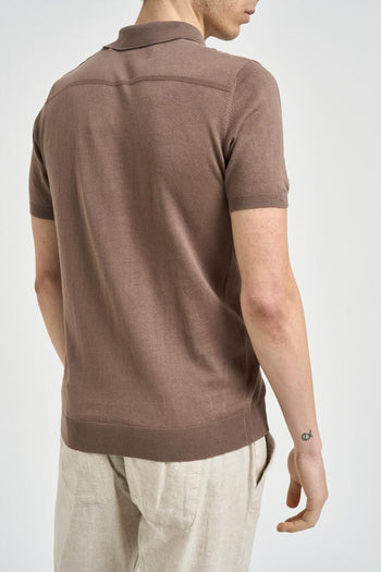 Polo uomo in maglia fango - 3