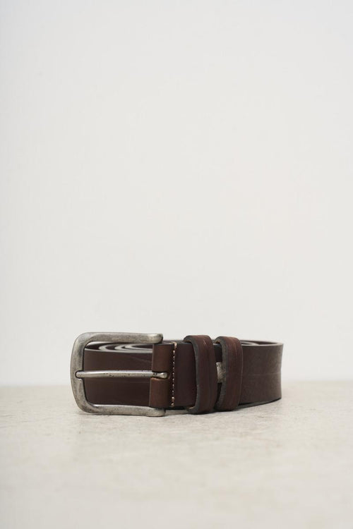 Cintura uomo in vera pelle effetto vintage