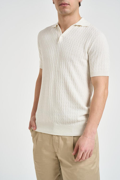 Polo uomo a maniche corte bianca