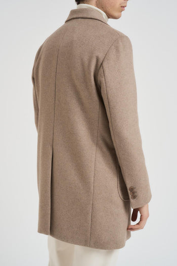Cappotto uomo doppiopetto midi beige - 6