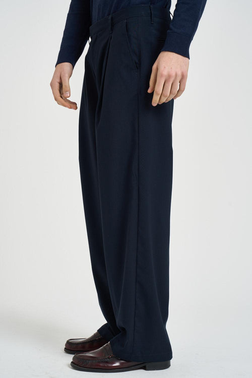 Pantalone uomo gamba ampia blu - 2