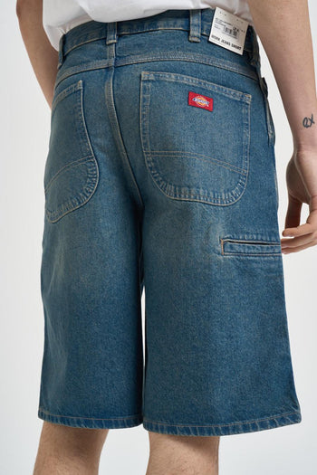 Bermuda uomo in denim scuro - 3