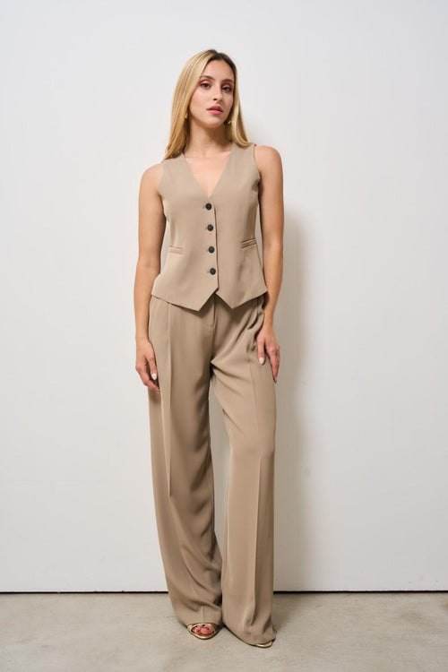 Gilet donna sabbia