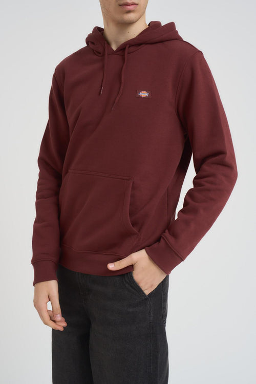 Felpa uomo con cappuccio bordeaux