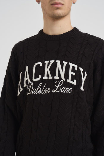 Maglia uomo treccia nera - 4