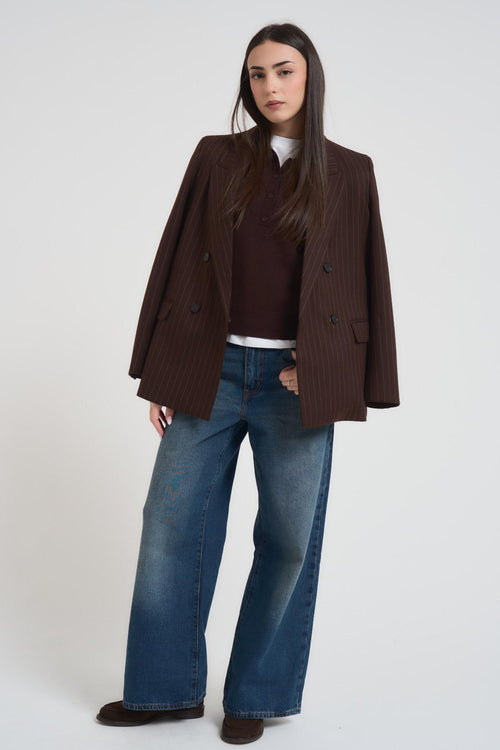 Polo donna in maglia moro