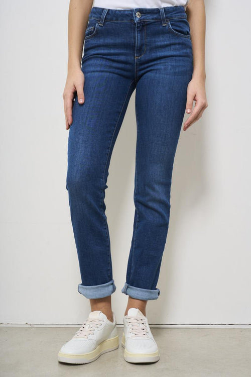 Jeans donna skinny in denim scuro