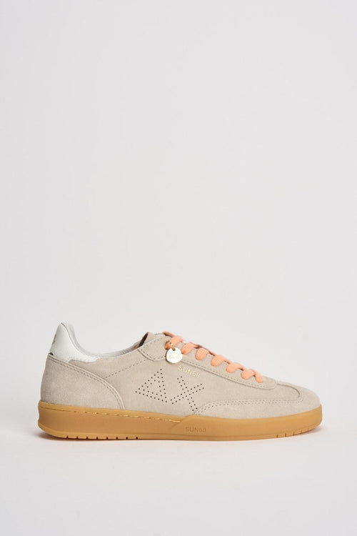 Sneakers donna in suede beige