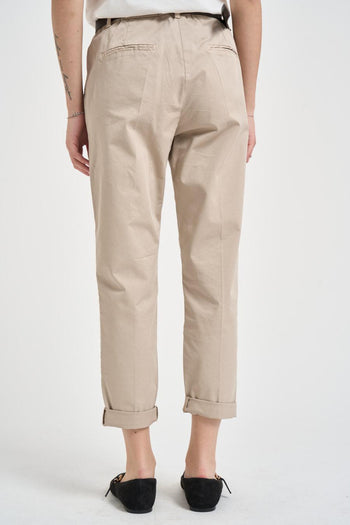 Pantalone donna regular beige - 3