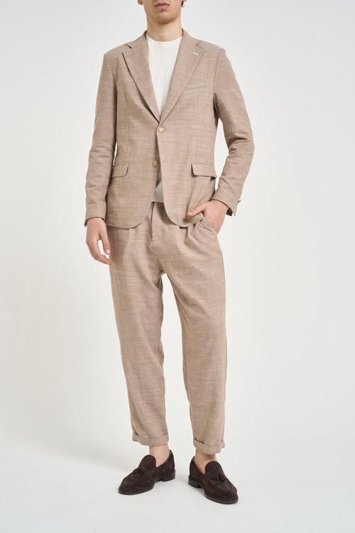Giacca uomo monopetto beige