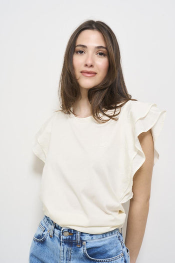 T-shirt donna girocollo bianco - 3