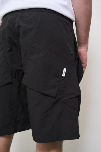 Men's black cargo Bermuda shorts - 4
