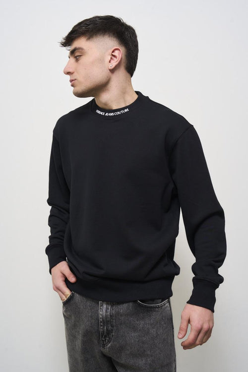 Men's black crewneck sweatshirt - 2