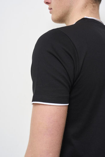 T-shirt uomo girocollo nera - 5