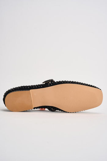 Ballerina donna con strass nera - 9