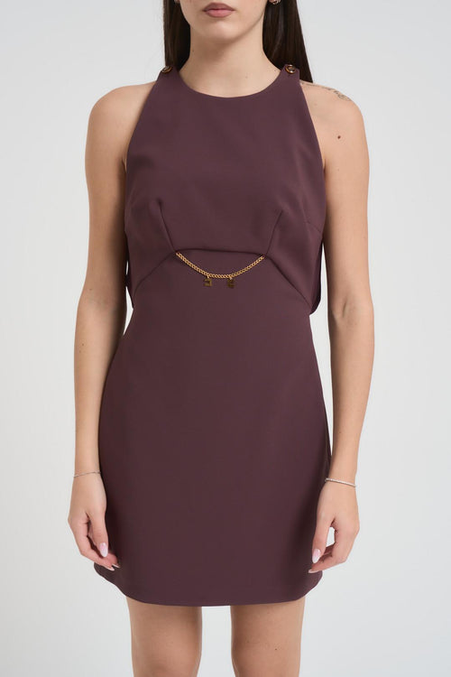 Abito donna smanicato bordeaux