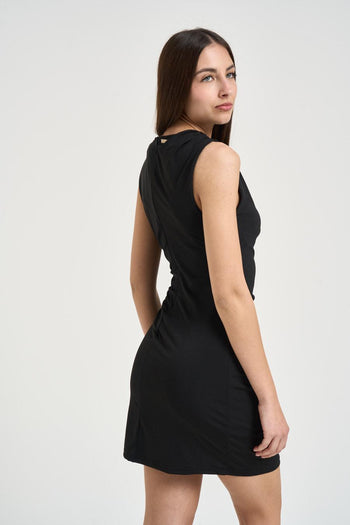Abito donna nero smanicato - 4
