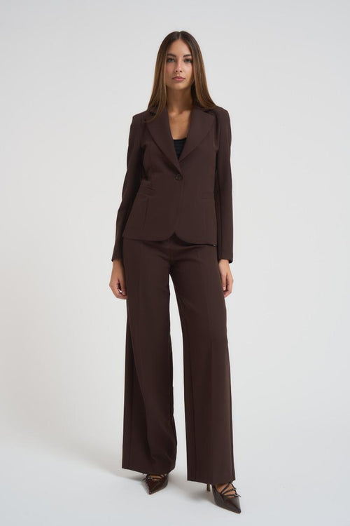 Giacca donna monopetto marrone