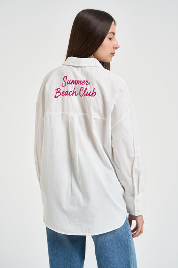 Camicia donna con ricamo bianca - 3