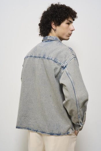 Camicia uomo in denim vintage - 5
