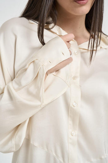 Camicia donna con dettaglio panna - 3