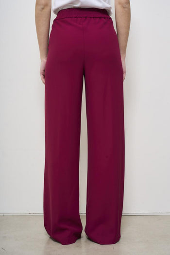 Pantalone donna a palazzo bordeaux - 5