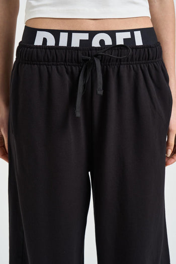 Pantaloni tuta donna neri a gamba ampia - 4