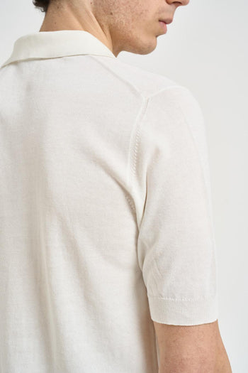 Polo uomo in maglia bianca - 4