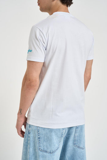 T-shirt uomo con ricamo bianca - 4