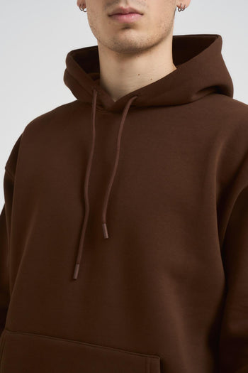 Felpa uomo con cappuccio marrone - 3