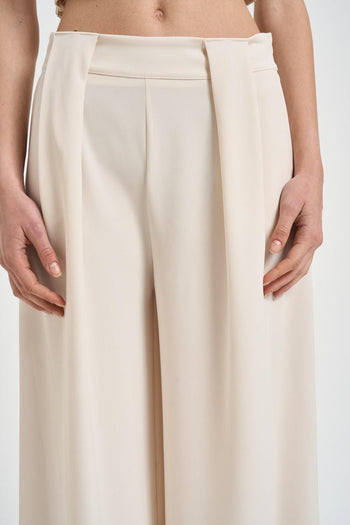 Pantalone donna con pinces burro - 4