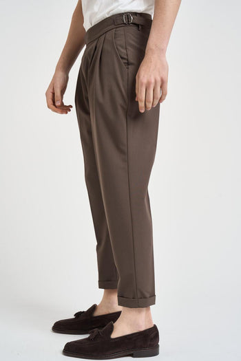 Pantalone uomo sartoriale marrone - 3