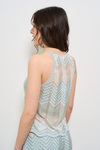 Top donna in maglia multicolor - 4