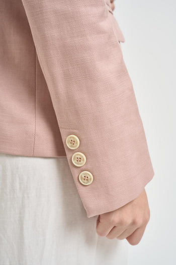 Giacca donna monopetto rosa - 5