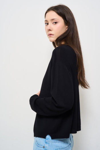 Cardigan donna nero - 3