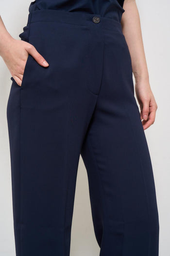 Pantalone donna dritto blu - 6