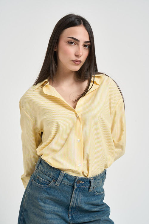 Camicia donna gessata gialla - 2