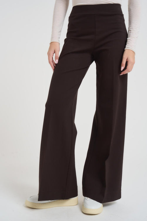 Pantalone donna a palazzo marrone - 2