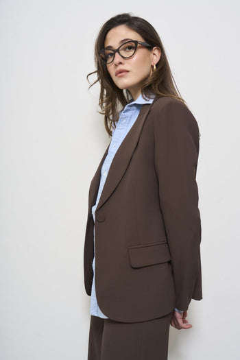 Brown Single Breasted Women's Jacket - 4