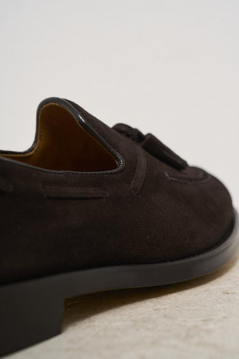 Mocassino uomo in suede marrone - 8