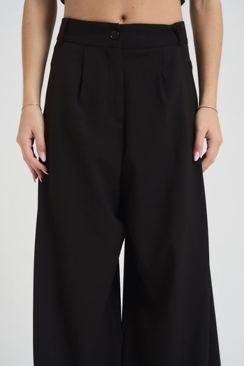 Pantalone donna a palazzo nero - 5